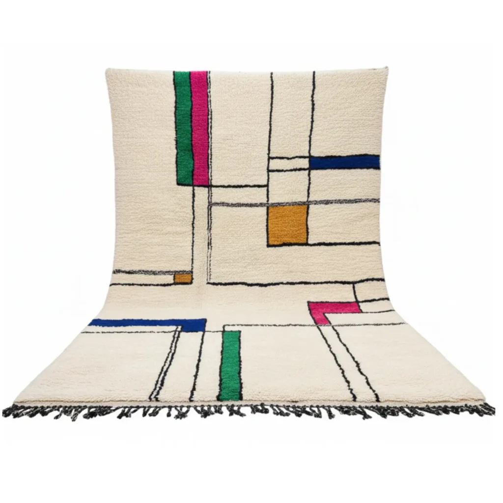 Tapis marocain personnalisé – Tapis Beni Ourain – Tapis marocain blanc