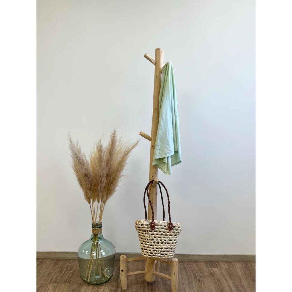 Portant Naturel en Bois Artisanal